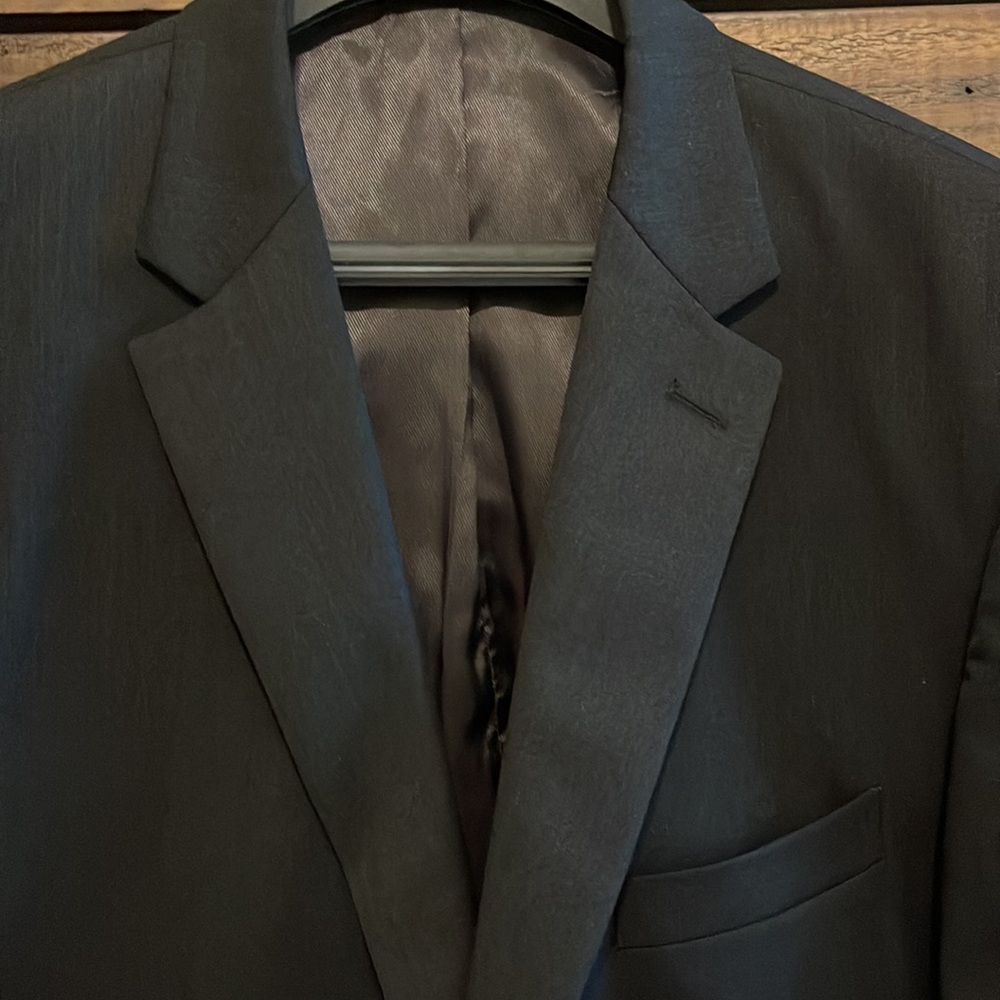 Pronto Uomo Platinum Black 100% Wool Suit Coat Jacket 44 R Men’s Wearhouse